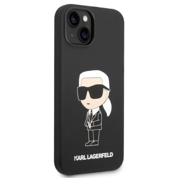 Karl Lagerfeld - Silicone (KLHCP14MSNIKBCK) - iPhone 14 Plus - Black Ikonik