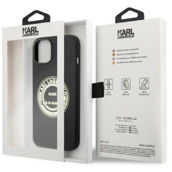Karl Lagerfeld - Silicone (KLHCP14MSRSGRCK) - iPhone 14 Plus - Black RSG