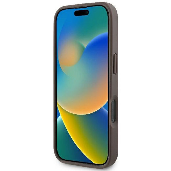 Guess - Leather 4G Triangle Strass (GUHCP16LP4TDPW) - iPhone 16 Pro - Brown