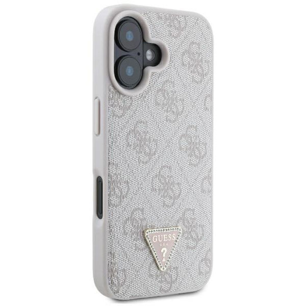 Guess - Leather 4G Triangle Strass (GUHCP16SP4TDPP) - iPhone 16 - Pink