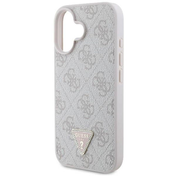 Guess - Leather 4G Triangle Strass (GUHCP16SP4TDPP) - iPhone 16 - Pink