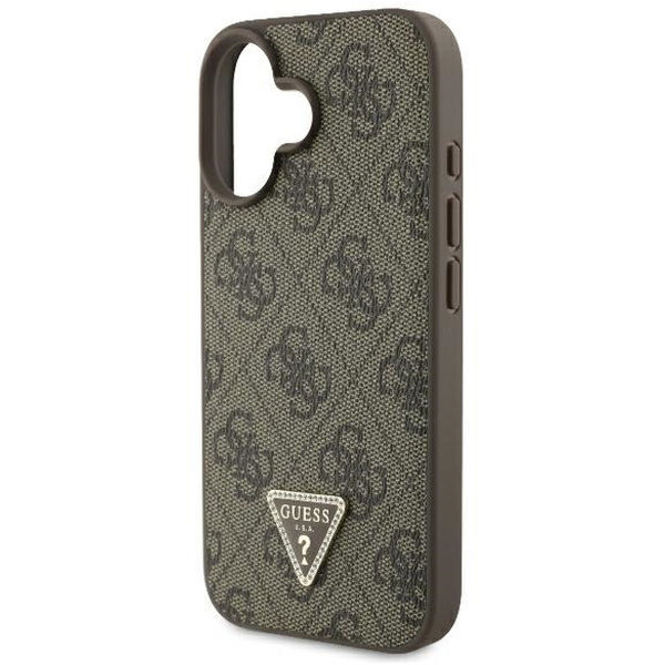 Guess - Leather 4G Triangle Strass (GUHCP16SP4TDPW) - iPhone 16 - Brown