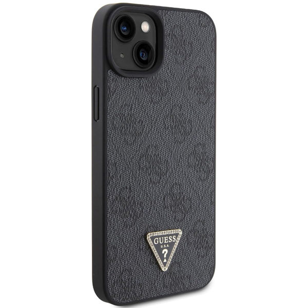Guess - Leather 4G Diamond Triangle (GUHCP15SP4TDPK) - iPhone 15 - Black