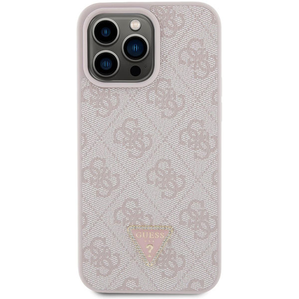 Guess - Leather 4G Diamond Triangle (GUHCP15XP4TDPP) - iPhone 15 Pro Max - Pink