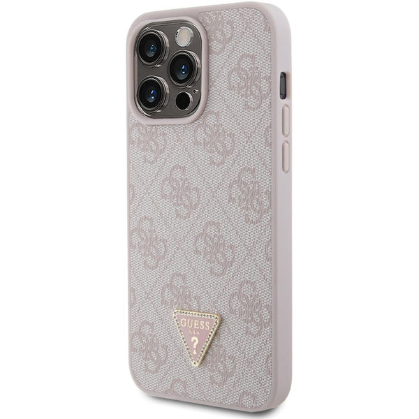 Guess - Leather 4G Diamond Triangle (GUHCP15XP4TDPP) - iPhone 15 Pro Max - Pink