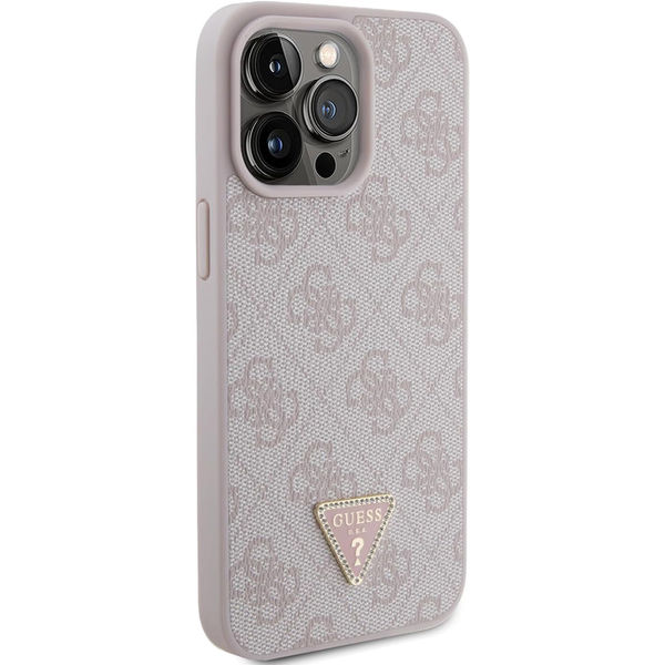Guess - Leather 4G Diamond Triangle (GUHCP15XP4TDPP) - iPhone 15 Pro Max - Pink