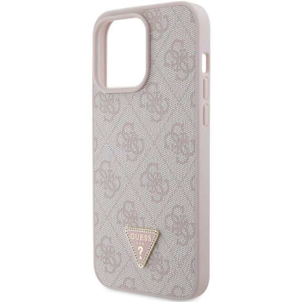 Guess - Leather 4G Diamond Triangle (GUHCP15XP4TDPP) - iPhone 15 Pro Max - Pink