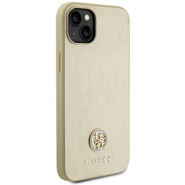 Guess - Strass Metal Logo (GUHCP15SPS4DGPD) - iPhone 15 - Gold