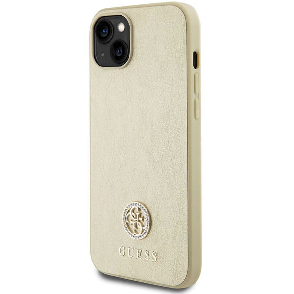Guess - Strass Metal Logo (GUHCP15SPS4DGPD) - iPhone 15 - Gold