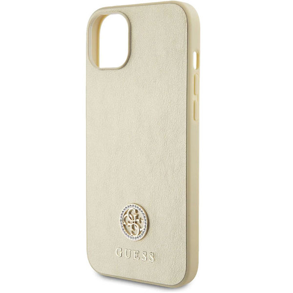 Guess - Strass Metal Logo (GUHCP15SPS4DGPD) - iPhone 15 - Gold