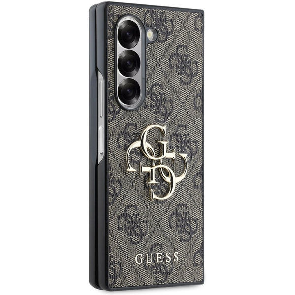 Guess - Leather 4G Metal Logo (GUHCZFD64GMGBR) - Samsung Galaxy Z Fold6 - Brown