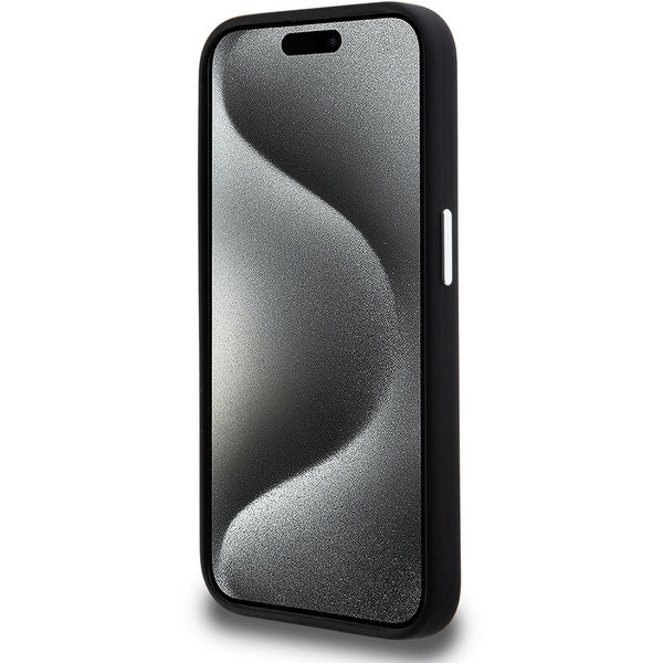 Karl Lagerfeld - Silicone (KLHCP15LSCMSMVK) - iPhone 15 Pro - Metal Script Logo
