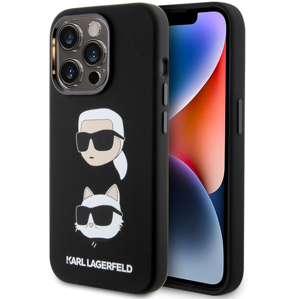 Karl Lagerfeld - Silicone (KLHCP15LSDHKCNK) - iPhone 15 Pro - Karl&Choupette Head