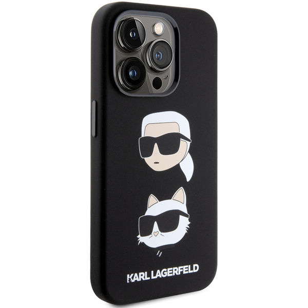 Karl Lagerfeld - Silicone (KLHCP15LSDHKCNK) - iPhone 15 Pro - Karl&Choupette Head