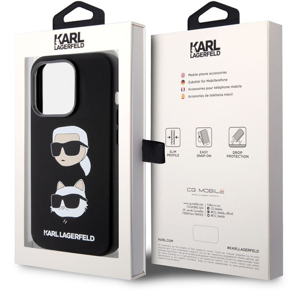 Karl Lagerfeld - Silicone (KLHCP15LSDHKCNK) - iPhone 15 Pro - Karl&Choupette Head