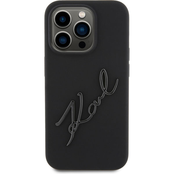 Karl Lagerfeld - Silicone (KLHCP15LSKSBMCK) - iPhone 15 Pro - Karl Script