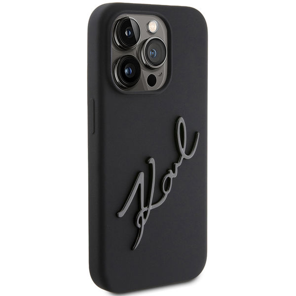 Karl Lagerfeld - Silicone (KLHCP15LSKSBMCK) - iPhone 15 Pro - Karl Script
