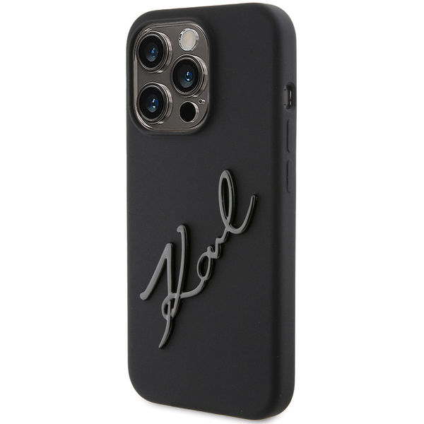 Karl Lagerfeld - Silicone (KLHCP15LSKSBMCK) - iPhone 15 Pro - Karl Script