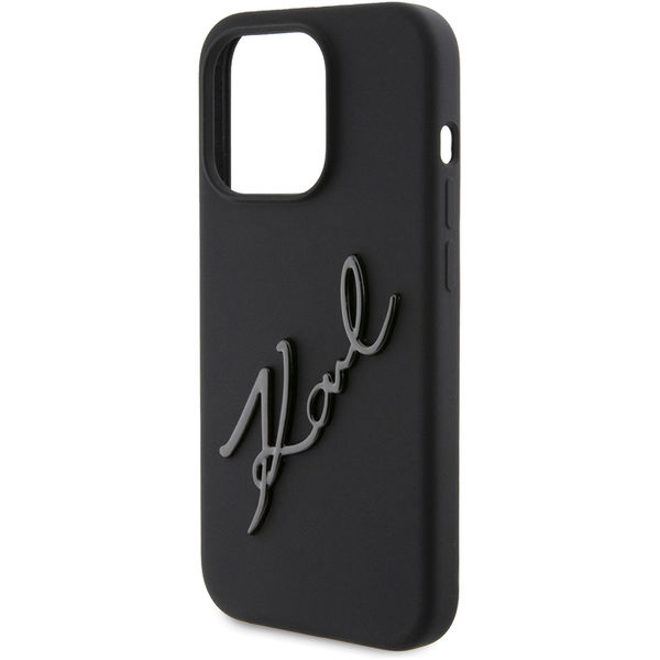 Karl Lagerfeld - Silicone (KLHCP15LSKSBMCK) - iPhone 15 Pro - Karl Script