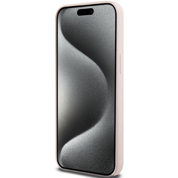 Karl Lagerfeld - Silicone (KLHCP15LSKSBMCP) - iPhone 15 Pro - Pink Karl Script