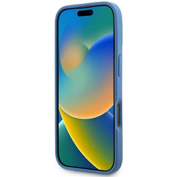 Guess - Leather Metal Logo Strass Crossbody (GUHCP16XP4TDSCPB) - iPhone 16 Pro Max - Blue