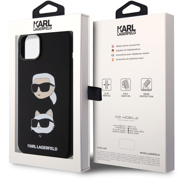Karl Lagerfeld - Silicone (KLHCP15MSDHKCNK) - iPhone 15 Plus - Karl&Choupette Head