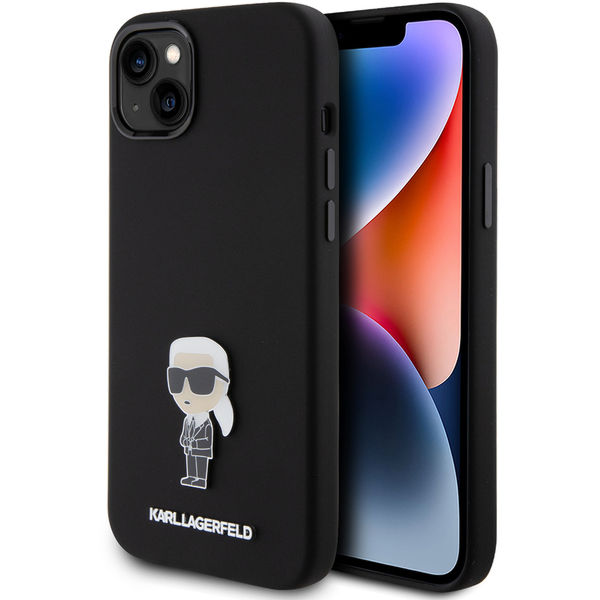 Karl Lagerfeld - Silicone (KLHCP15MSMHKNPK) - iPhone 15 Plus - Ikonik Metal Pin
