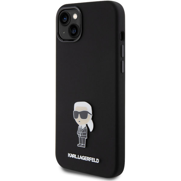 Karl Lagerfeld - Silicone (KLHCP15MSMHKNPK) - iPhone 15 Plus - Ikonik Metal Pin