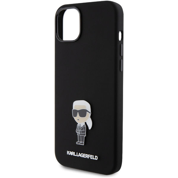 Karl Lagerfeld - Silicone (KLHCP15MSMHKNPK) - iPhone 15 Plus - Ikonik Metal Pin