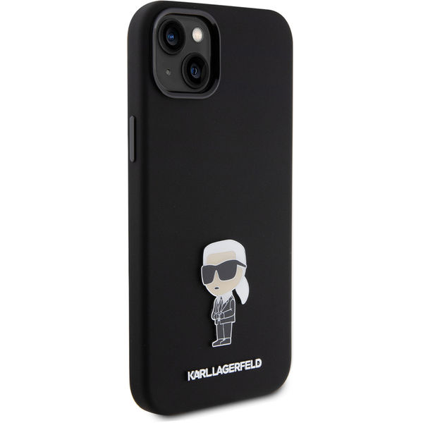 Karl Lagerfeld - Silicone (KLHCP15MSMHKNPK) - iPhone 15 Plus - Ikonik Metal Pin