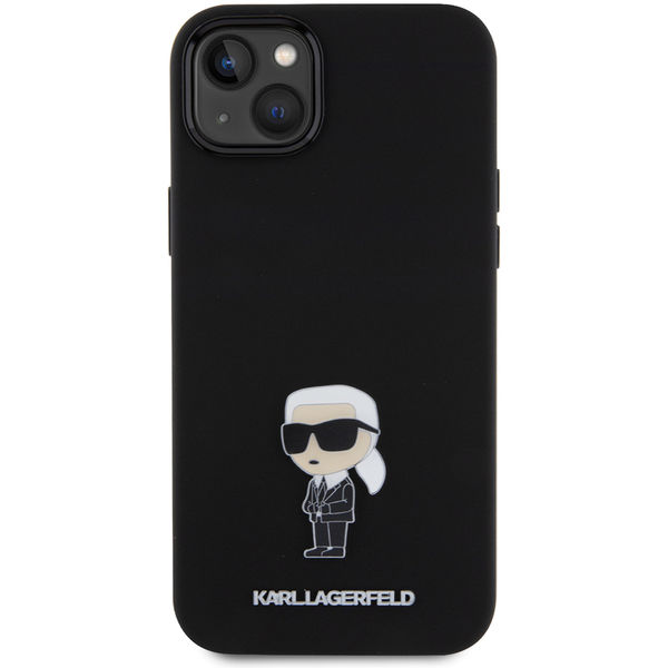 Karl Lagerfeld - Silicone (KLHCP15MSMHKNPK) - iPhone 15 Plus - Ikonik Metal Pin