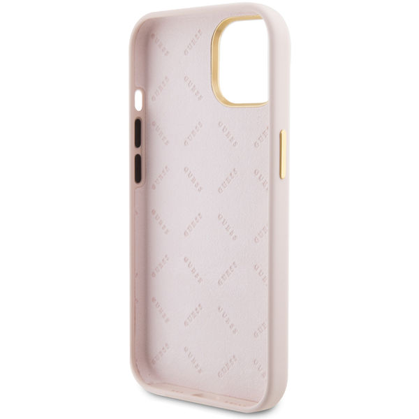 Guess - Silicone Logo Strass 4G (GUHCP15SM4DGPP) - iPhone 15 - Light Pink