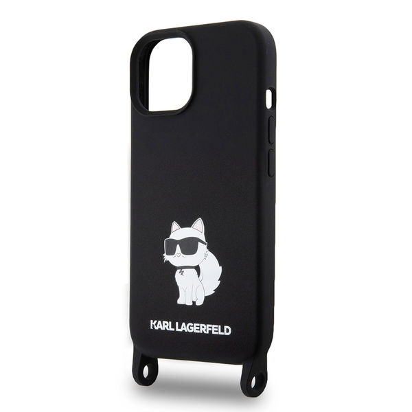 Karl Lagerfeld - Silicone Crossbody (KLHCP15SSCBSCNK) - iPhone 15 - Choupette
