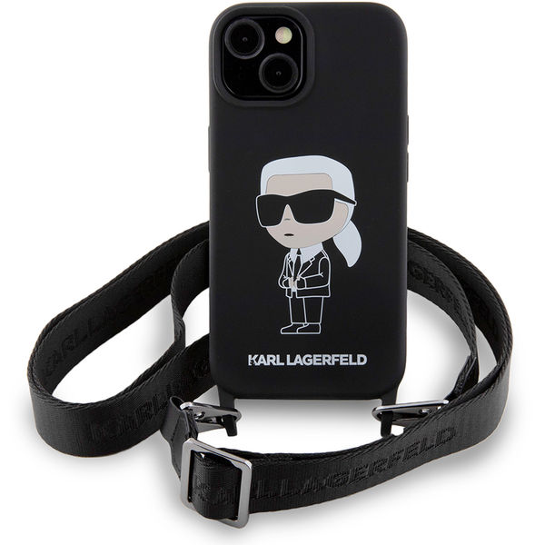 Karl Lagerfeld - Silicone Crossbody (KLHCP15SSCBSKNK) - iPhone 15 - Ikonik