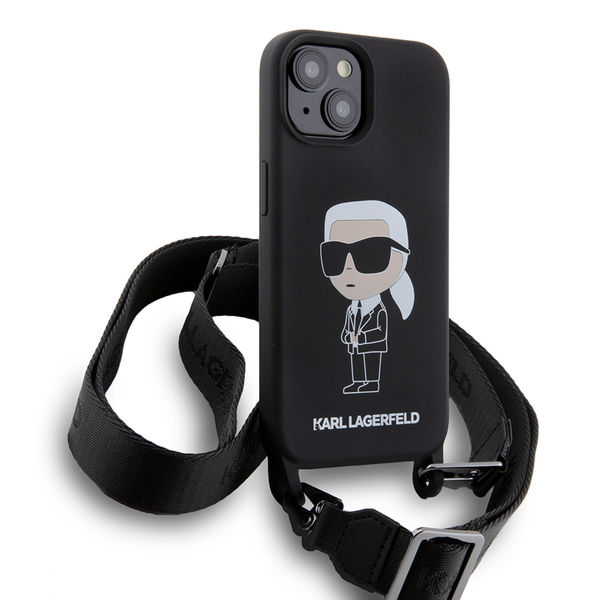 Karl Lagerfeld - Silicone Crossbody (KLHCP15SSCBSKNK) - iPhone 15 - Ikonik