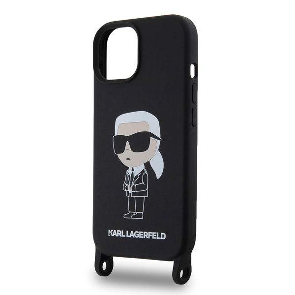 Karl Lagerfeld - Silicone Crossbody (KLHCP15SSCBSKNK) - iPhone 15 - Ikonik