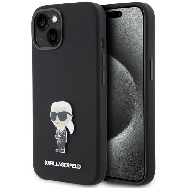 Karl Lagerfeld - Silicone (KLHCP15SSMHKNPK) - iPhone 15 - Ikonik Metal Pin