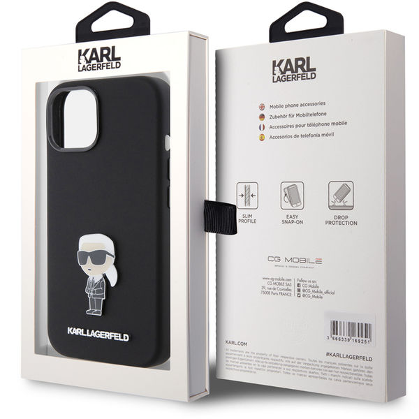Karl Lagerfeld - Silicone (KLHCP15SSMHKNPK) - iPhone 15 - Ikonik Metal Pin