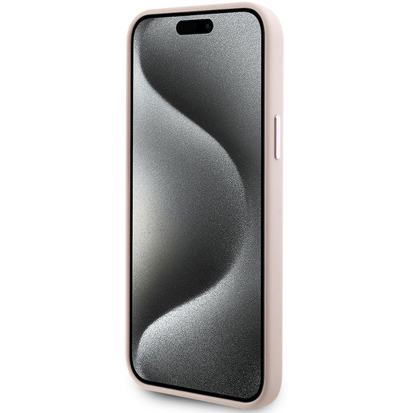 Karl Lagerfeld - Silicone (KLHCP15SSMHCNPP) - iPhone 15 - Pink Choupette Metal Pin
