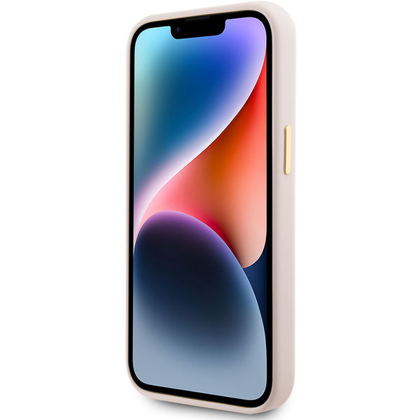 Guess - Silicone Logo Strass 4G (GUHCP15M4DGPP) - iPhone 15 Plus - Light Pink