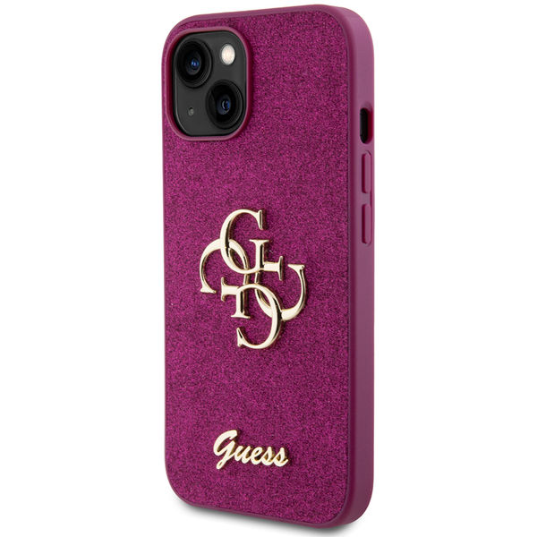 Guess - Glitter Script Big 4G (GUHCP15SHG4SGU) - iPhone 15 - Purple