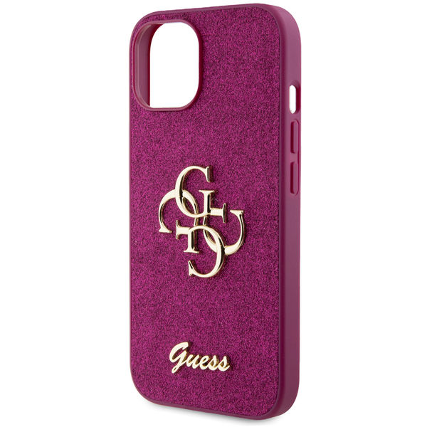 Guess - Glitter Script Big 4G (GUHCP15SHG4SGU) - iPhone 15 - Purple