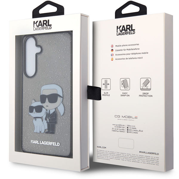 Karl Lagerfeld - Hardcase Glitter (KLHCS24MHNKCTGK) - Samsung Galaxy S24 Plus - Karl&Choupette
