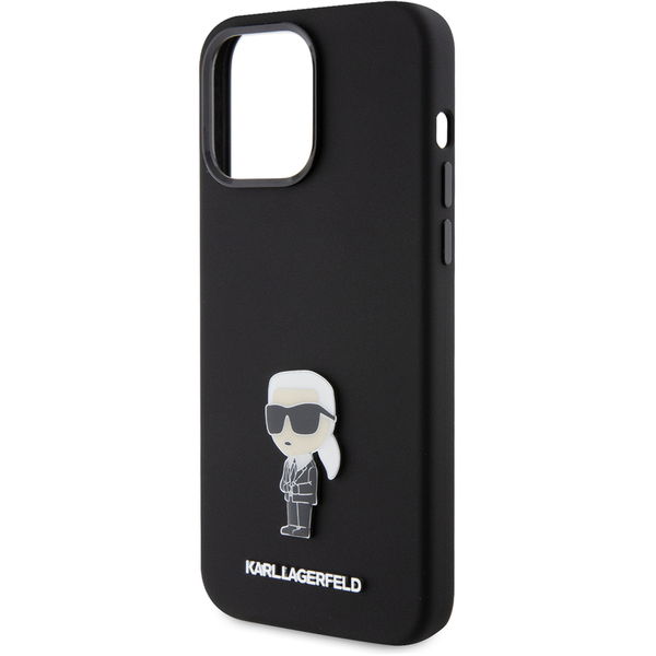 Karl Lagerfeld - Silicone (KLHCP15XSMHKNPK) - iPhone 15 Pro Max - Ikonik Metal Pin