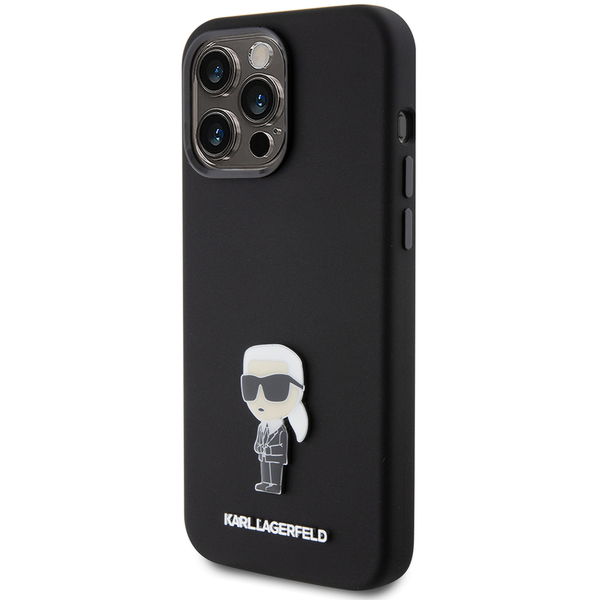 Karl Lagerfeld - Silicone (KLHCP15XSMHKNPK) - iPhone 15 Pro Max - Ikonik Metal Pin