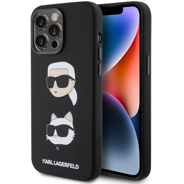 Karl Lagerfeld - Silicone (KLHCP15XSDHKCNK) - iPhone 15 Pro Max - Karl&Choupette Head