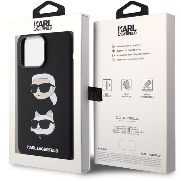 Karl Lagerfeld - Silicone (KLHCP15XSDHKCNK) - iPhone 15 Pro Max - Karl&Choupette Head