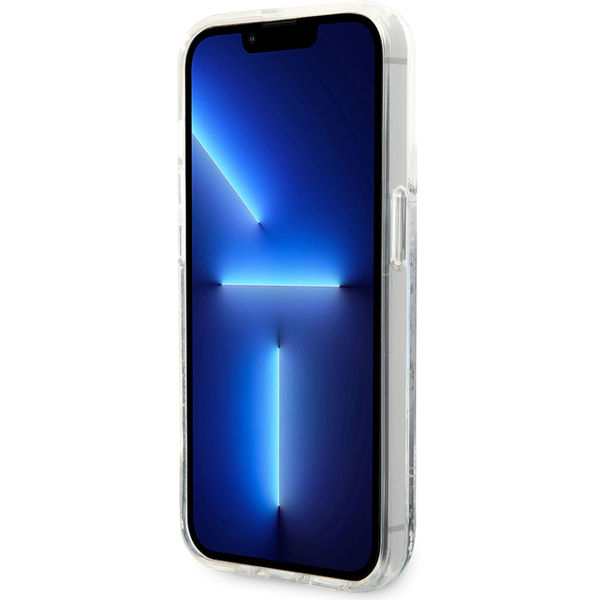 Karl Lagerfeld - Hardcase Liquid Glitter (KLHCP14LLCRSGRS) - iPhone 14 Pro - Silver RSG