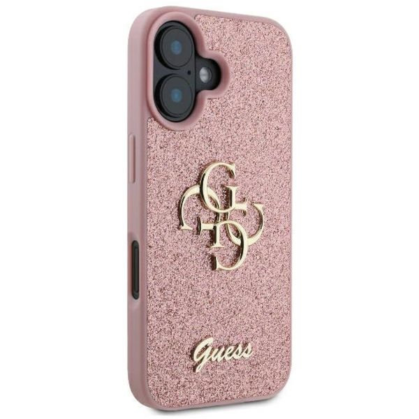 Guess - Glitter Fixed Big 4G (GUHCP16SHG4SGP) - iPhone 16 - Pink