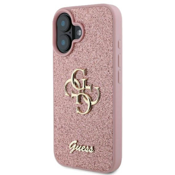 Guess - Glitter Fixed Big 4G (GUHCP16SHG4SGP) - iPhone 16 - Pink
